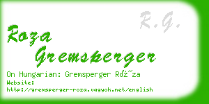 roza gremsperger business card